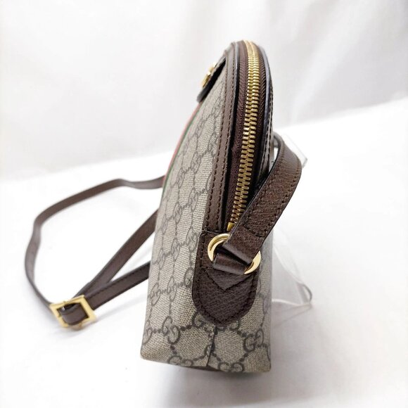 Authentic Gucci Sherry Line Brown PVC Shoulder Bag mn801-030326 - Picture 3 of 16